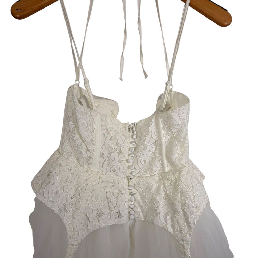 For Love & Lemons x Revolve Lily Bridal Gown Lace Corset Tulle Size M NWT - Picture 11 of 14